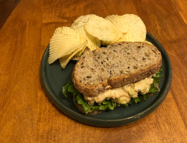 Chickpeas are a noble stand-in for eggs in a sandwich. Nicole Hvidsten, Star Tribune