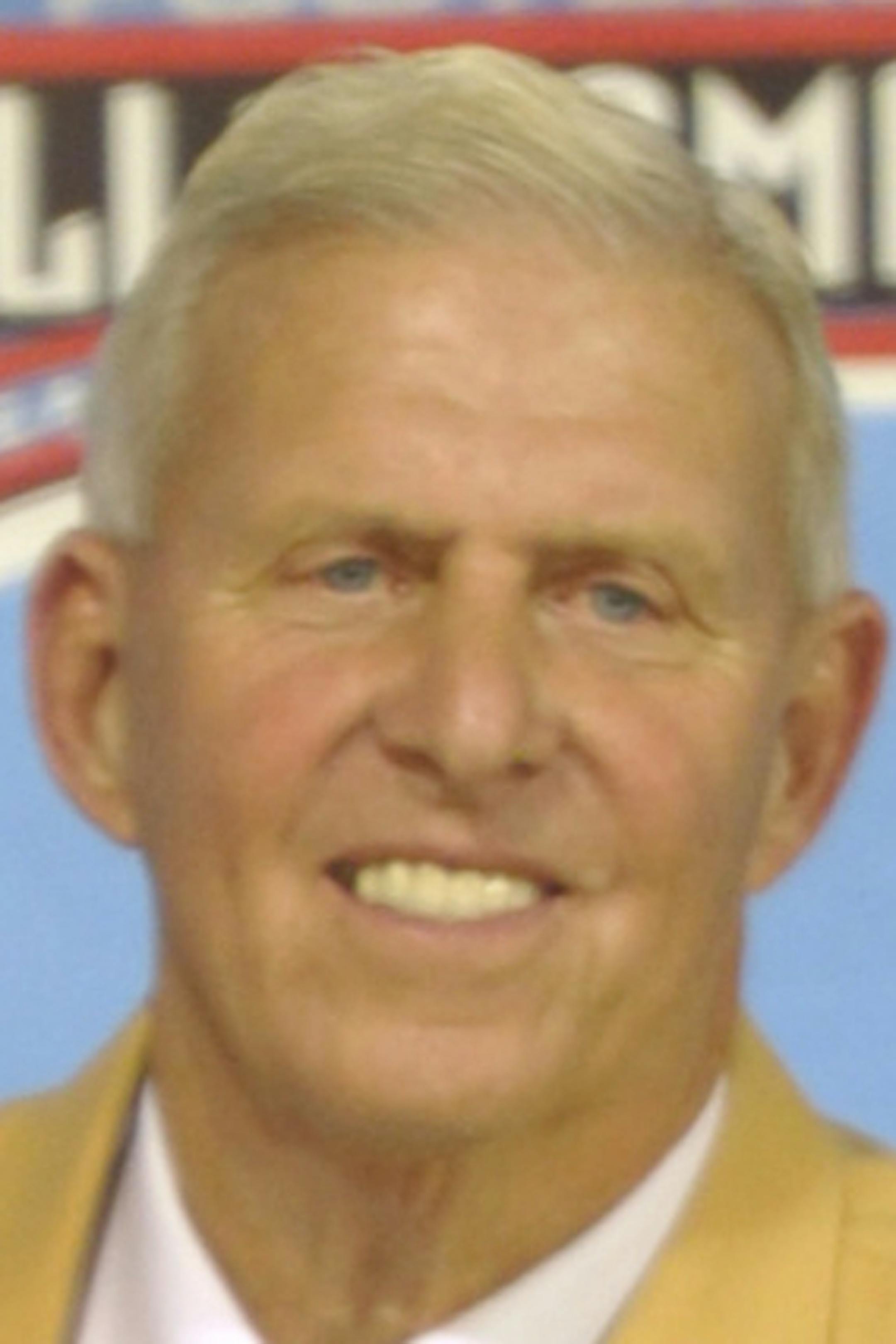 Inductee Bill Parcells poses with his bust during the induction ceremony at the Pro Football Hall of Fame Saturday, Aug. 3, 2013, in Canton, Ohio. (AP Photo/David Richard) ORG XMIT: _DSC3784.jpg