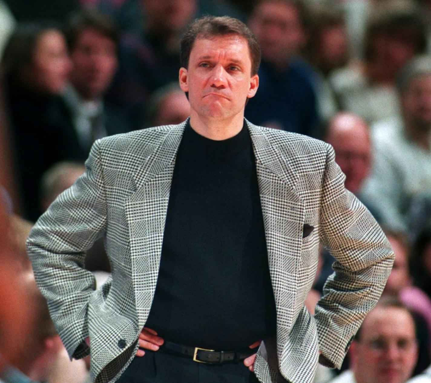 Flip Saunders during his first stint as Timberwolves head coach.