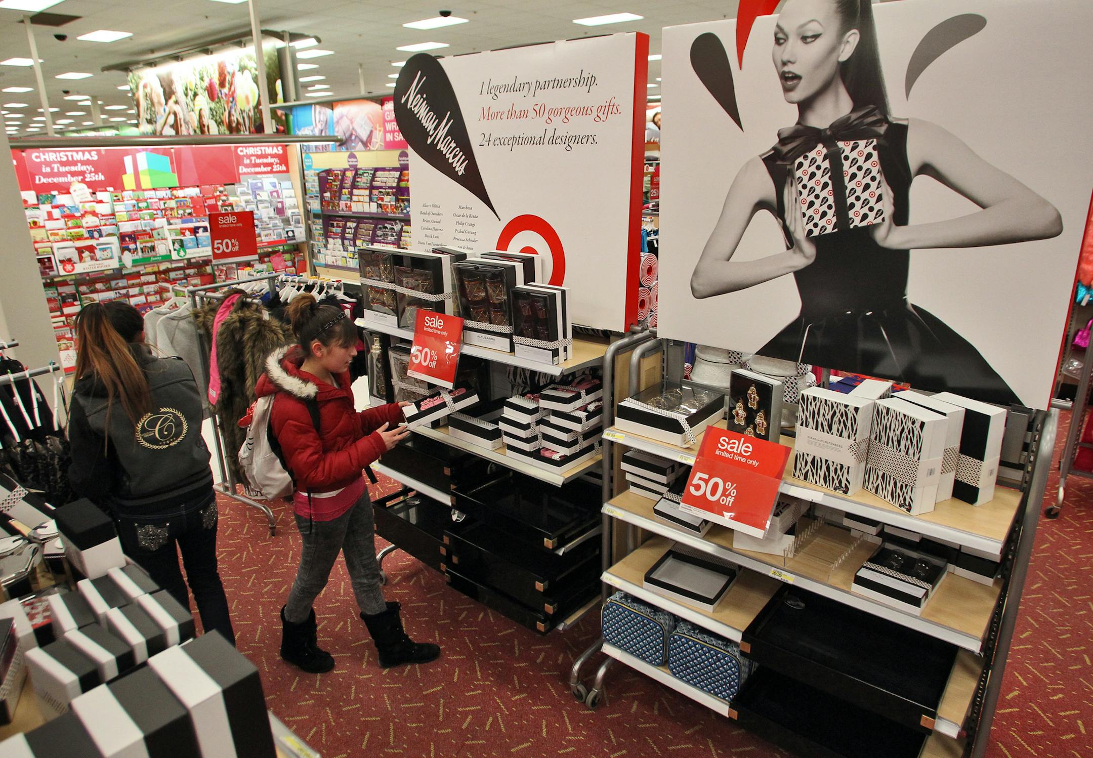 A look at Target's collaboration with Neiman Marcus for niche products sold in a designated area of their retail stores. The items sold slowly and are now marked down 50%. Photos made at Target Store at Lake Street and Hiawatha Ave in Minneapolis. (MARLIN LEVISON/STARTRIBUNE(mlevison@startribune.com (cq - ) ORG XMIT: MIN1212220043362719 ORG XMIT: MIN1303081757373871