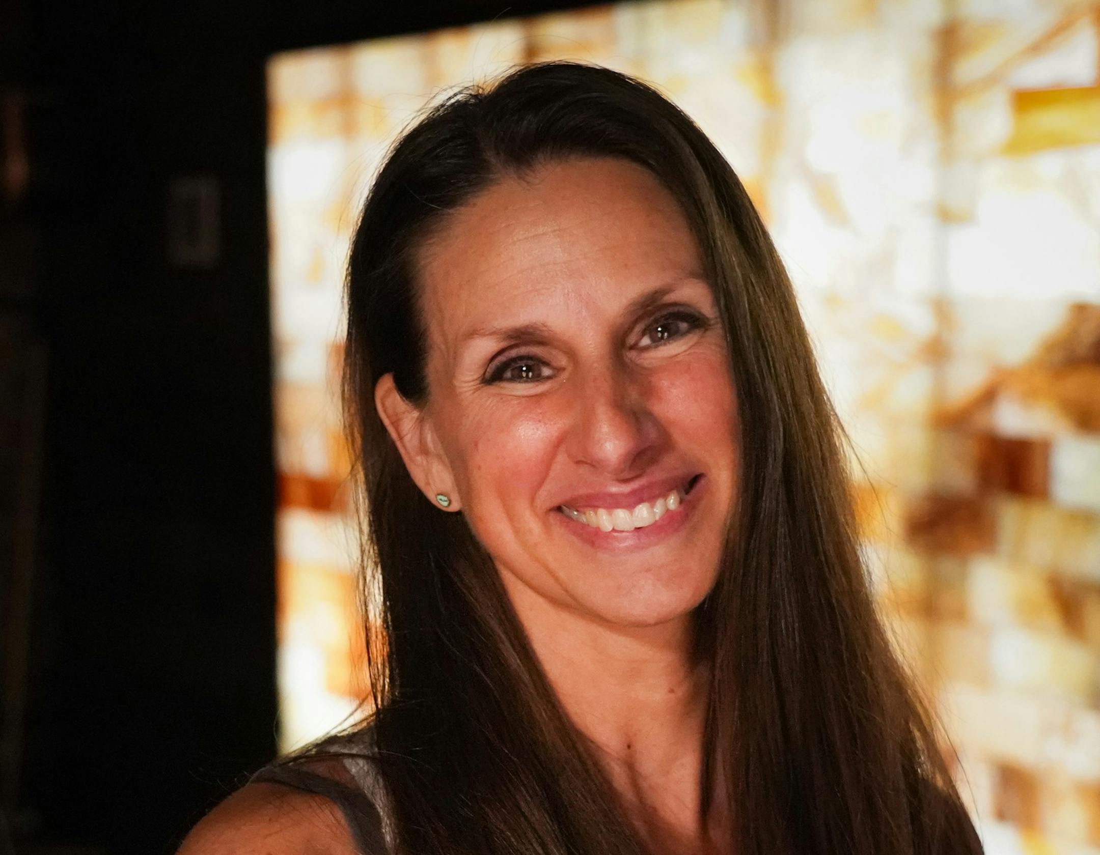 Creators Space founder Melissa Dessart stood for a portrait in the salt room.