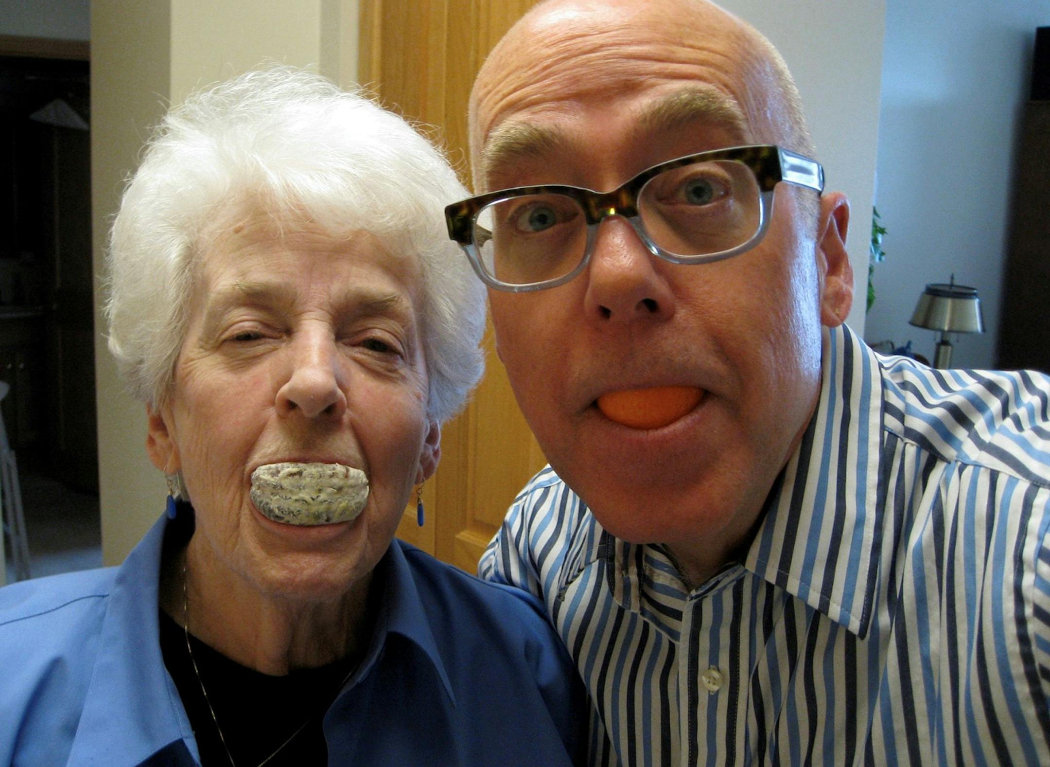Steve Chollar, St. Paul: Me and my mother enjoying an orange.