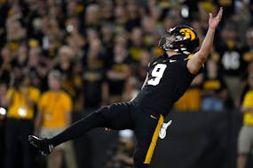 Iowa standout Tory Taylor averages 48.6 yards per punt. He has pinned opponents inside the 20-yard line 18 times — with one touchback.