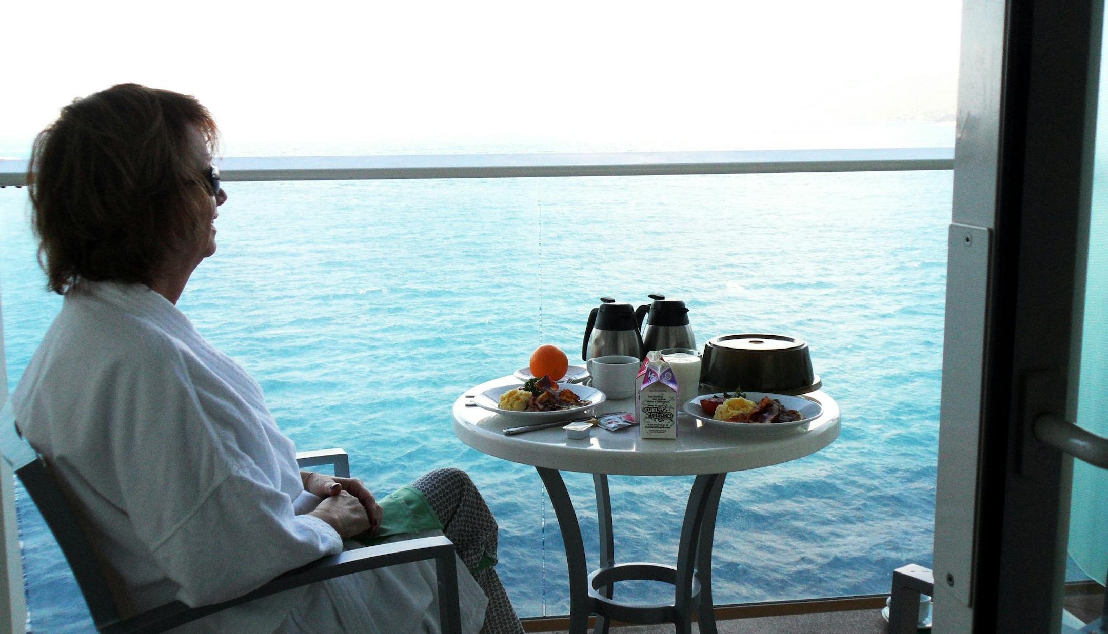 John and Susan Safranski of Livonia always choose a balcony cabin. This cabin on Royal Caribbean's Oasis of the Seas was the spot they spent most of their time. (Courtesy John Safranski via Detroit Free Press/MCT) ORG XMIT: 1152070