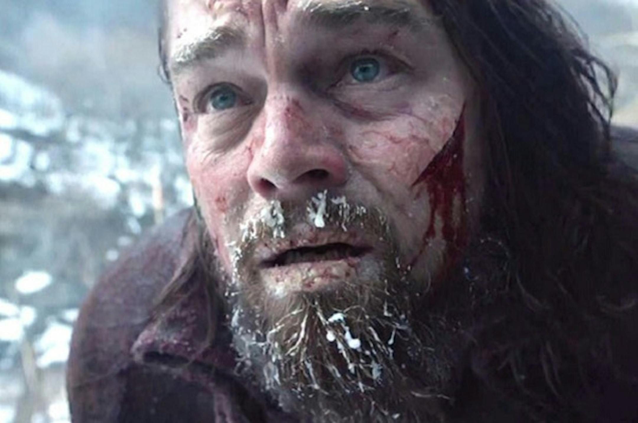 Leonardo DiCaprio, nominated for best actor, stars in "The Revenant."
