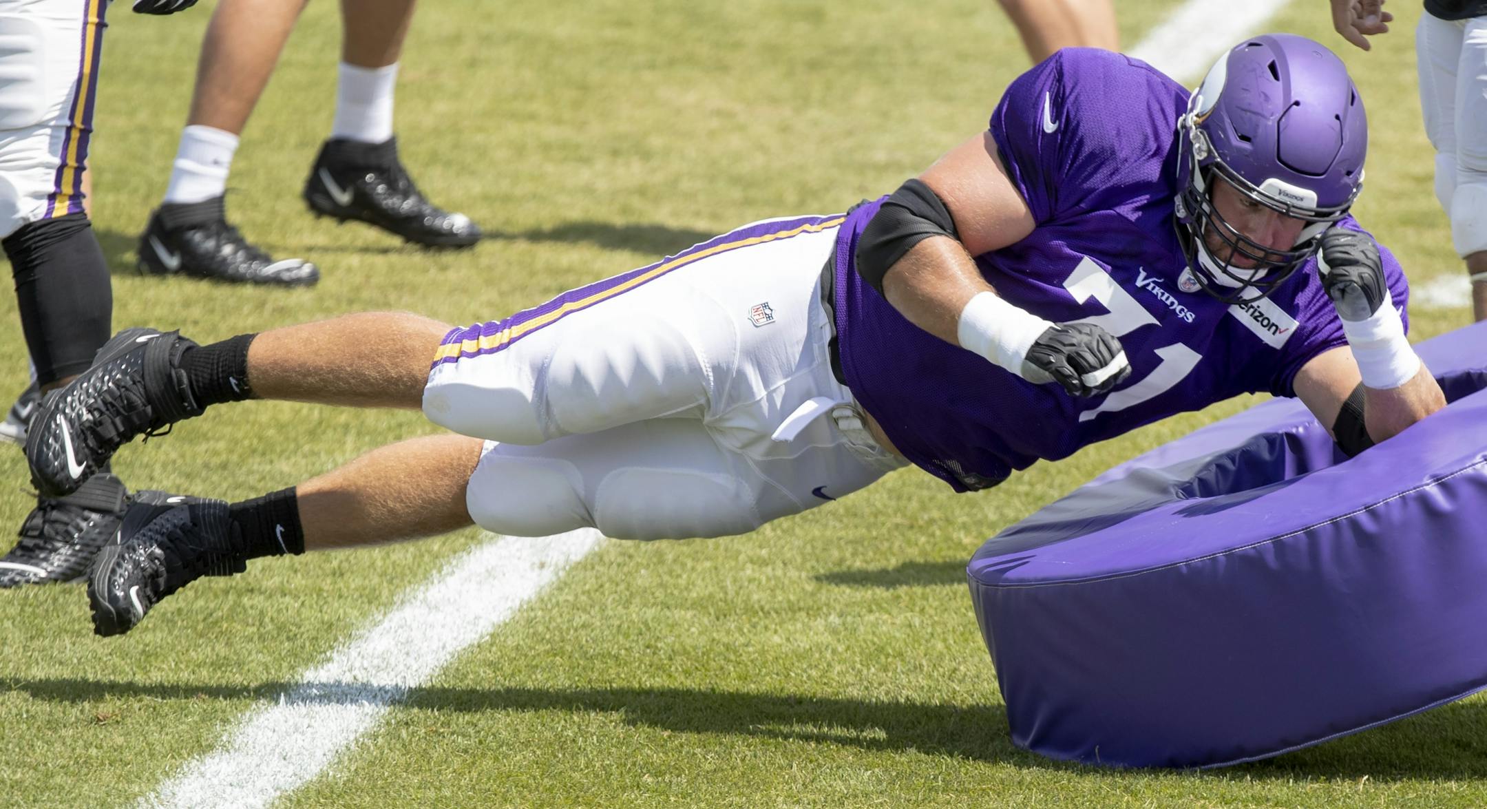 Minnesota Vikings offensive lineman Riley Reiff (71).