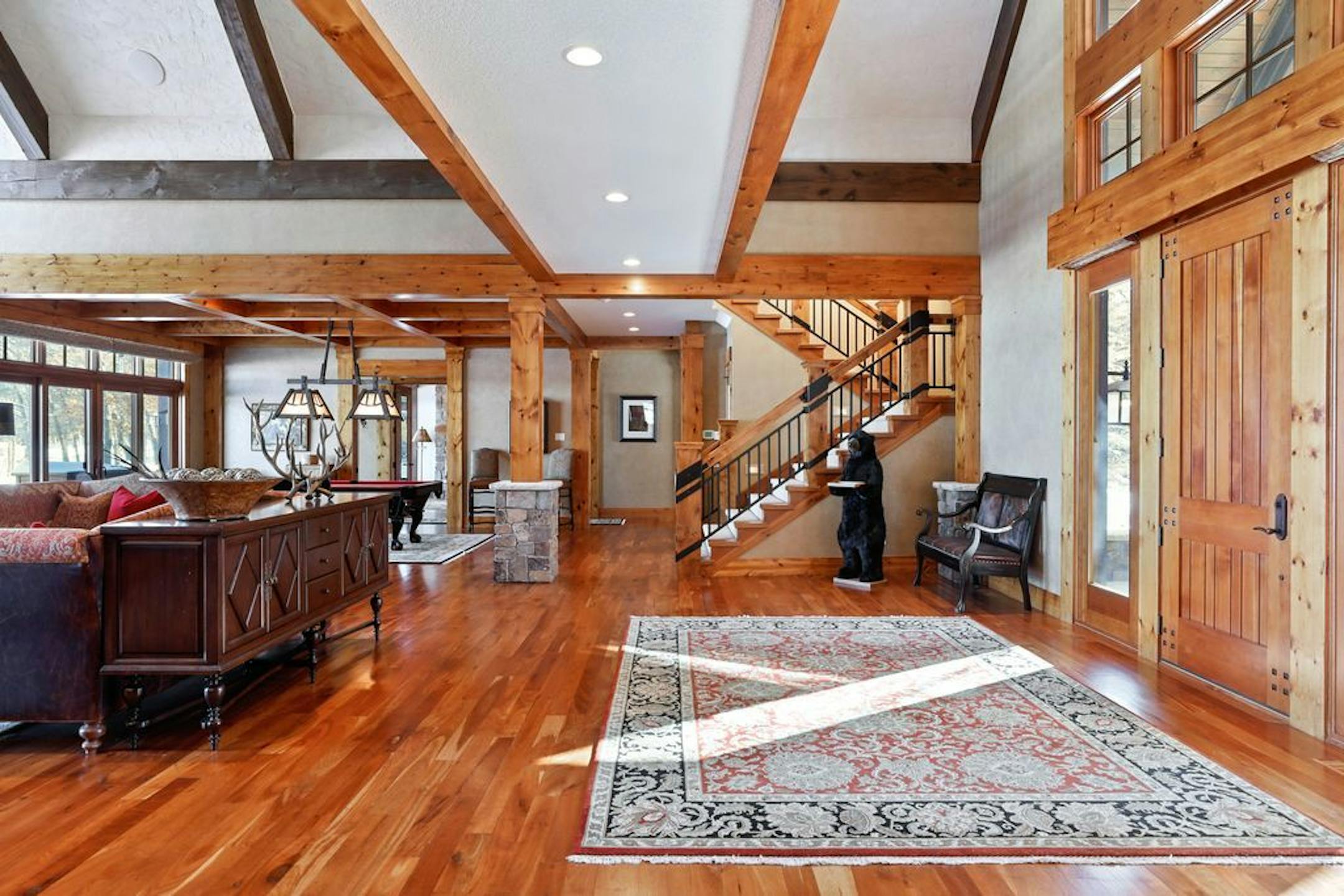 View of the entry and great room.