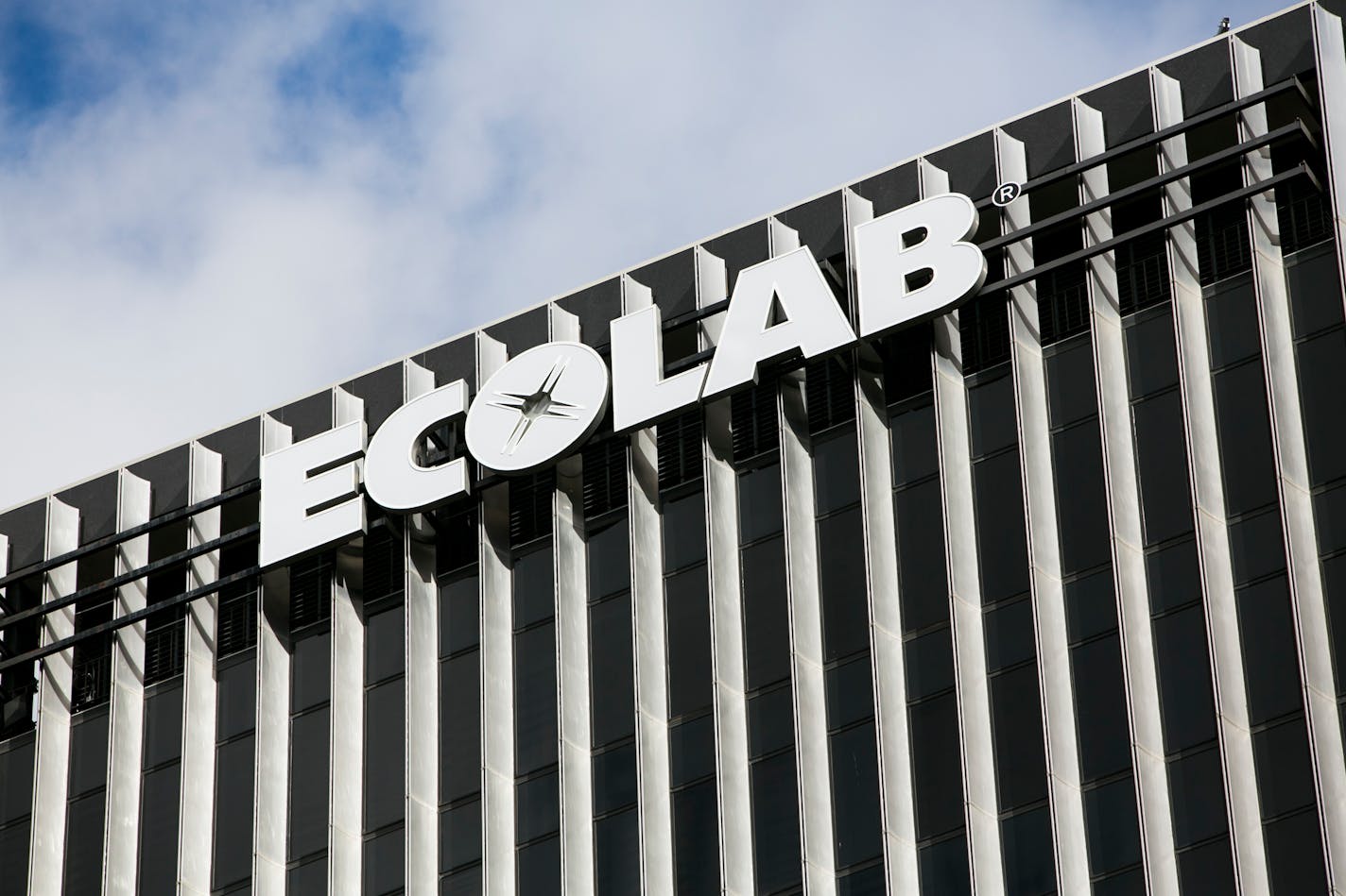 A sign outside the Ecolab headquarters