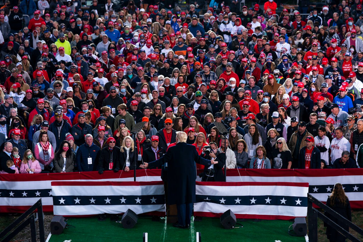 President Donald Trump speaks during a campaign rally in Circleville, Ohio, on Oct. 24.