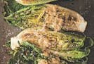 Grilled Romaine With Anchovy-Mustard Vinaigrette. From "Grill School: 150+ Recipes & Essential Lessons for Cooking on Fire"