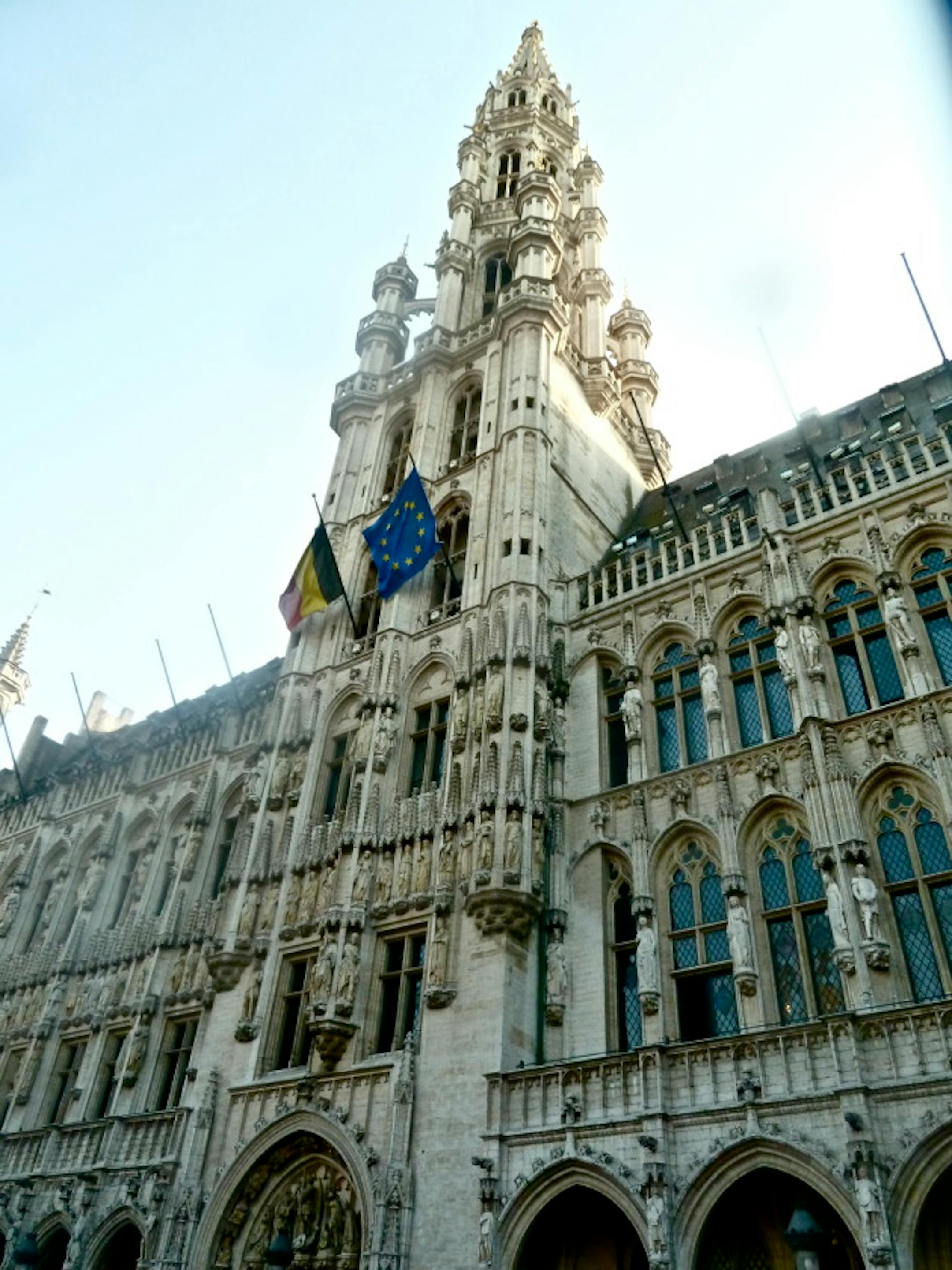 The soaring towers in the Grand Place!