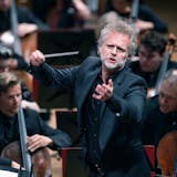 Thomas Søndergård leads the orchestra in their first piece during his first concert as music director of the Minnesota Orchestra in Minneapolis on Thursday, Sept. 21, 2023. The piece was the 16-minute "Don Juan" by composer Richard Strauss.