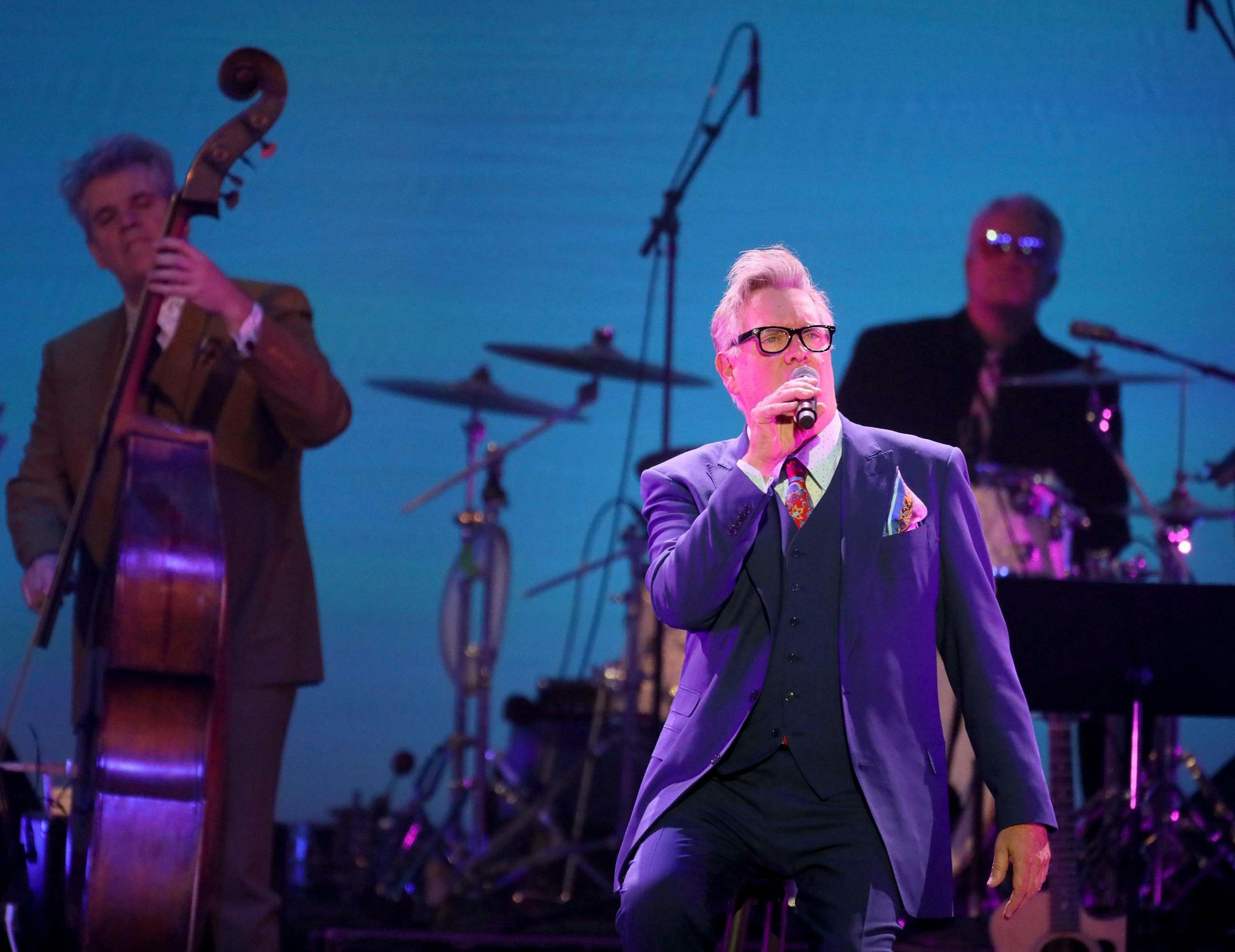 The New Standards holiday concert featuring Chan Poling, piano, John Munson, on bass and Steve Roehm on vibes at the State Theatre Friday, Dec. 7, 2018, in Minneapolis, MN. Here, Poling is seen on vocals. DAVID JOLES ï david.joles@startribune.com Review of the first of three holiday concerts by the New Standards at State Theatre