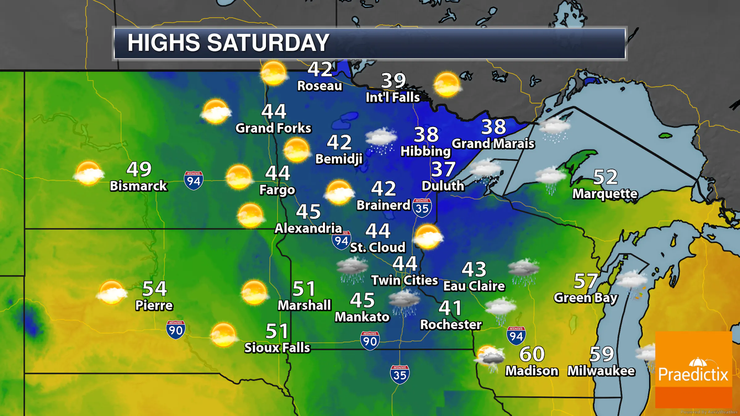 Some Rain In Eastern Minnesota Saturday - Dry But Windy Sunday