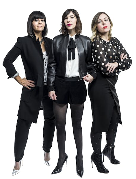 -- PHOTO MOVED IN ADVANCE AND NOT FOR USE - ONLINE OR IN PRINT - BEFORE JAN. 4, 2015. -- Janet Weiss, Carrie Brownstein and Corin Tucker of Sleater-Ki