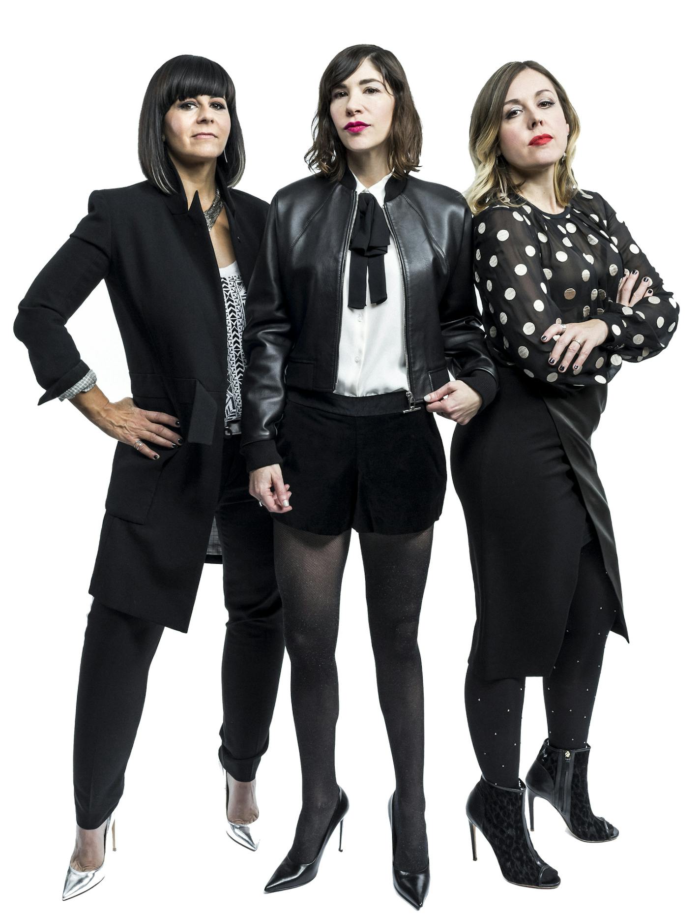 -- PHOTO MOVED IN ADVANCE AND NOT FOR USE - ONLINE OR IN PRINT - BEFORE JAN. 4, 2015. -- Janet Weiss, Carrie Brownstein and Corin Tucker of Sleater-Kinney in New York, Dec. 2, 2014. The all-female band Sleater-Kinney, sorely missed in indie-rock since 2006, is set to release a new album. (Chad Batka/The New York Times) ORG XMIT: MIN2015012715112873