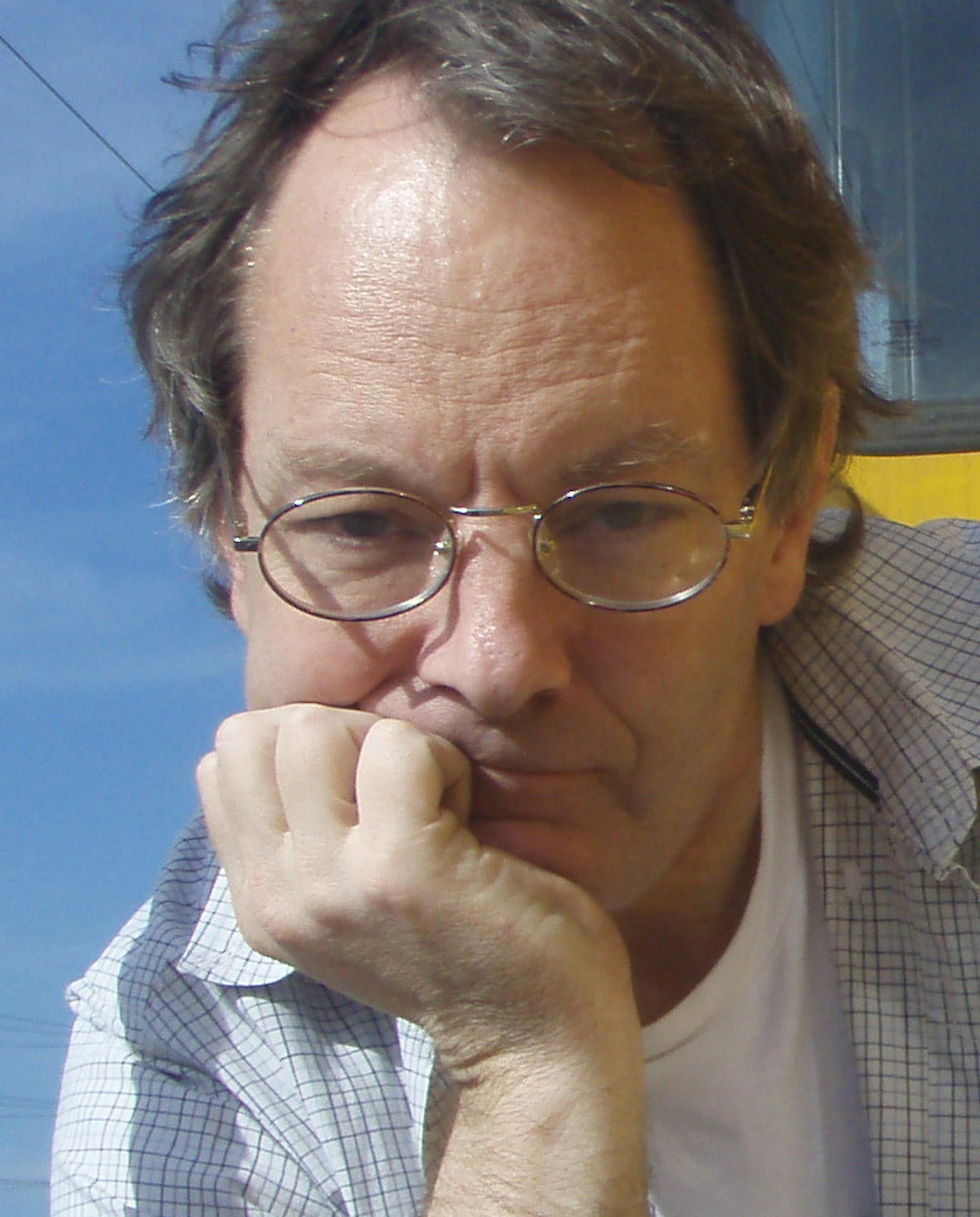 Author Tom Drury, self-portrait