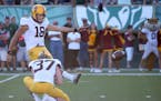 Ryan Santoso will replace Peter Mortell as the Gophers punter this fall, giving up most of the team's placekicking duties, coach Tracy Claeys said Mon