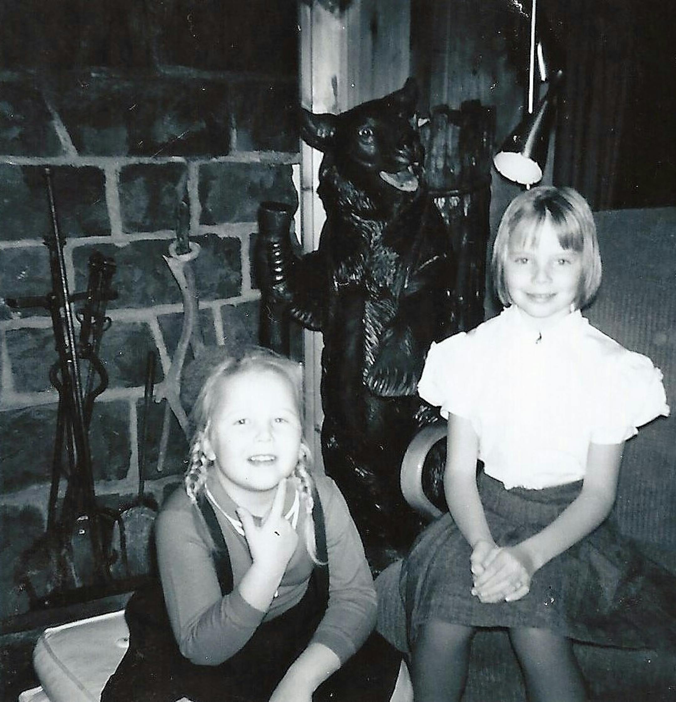 Susan Lambert, left, and her sister, Cindy, in 1961 at Lutsen Lodge.