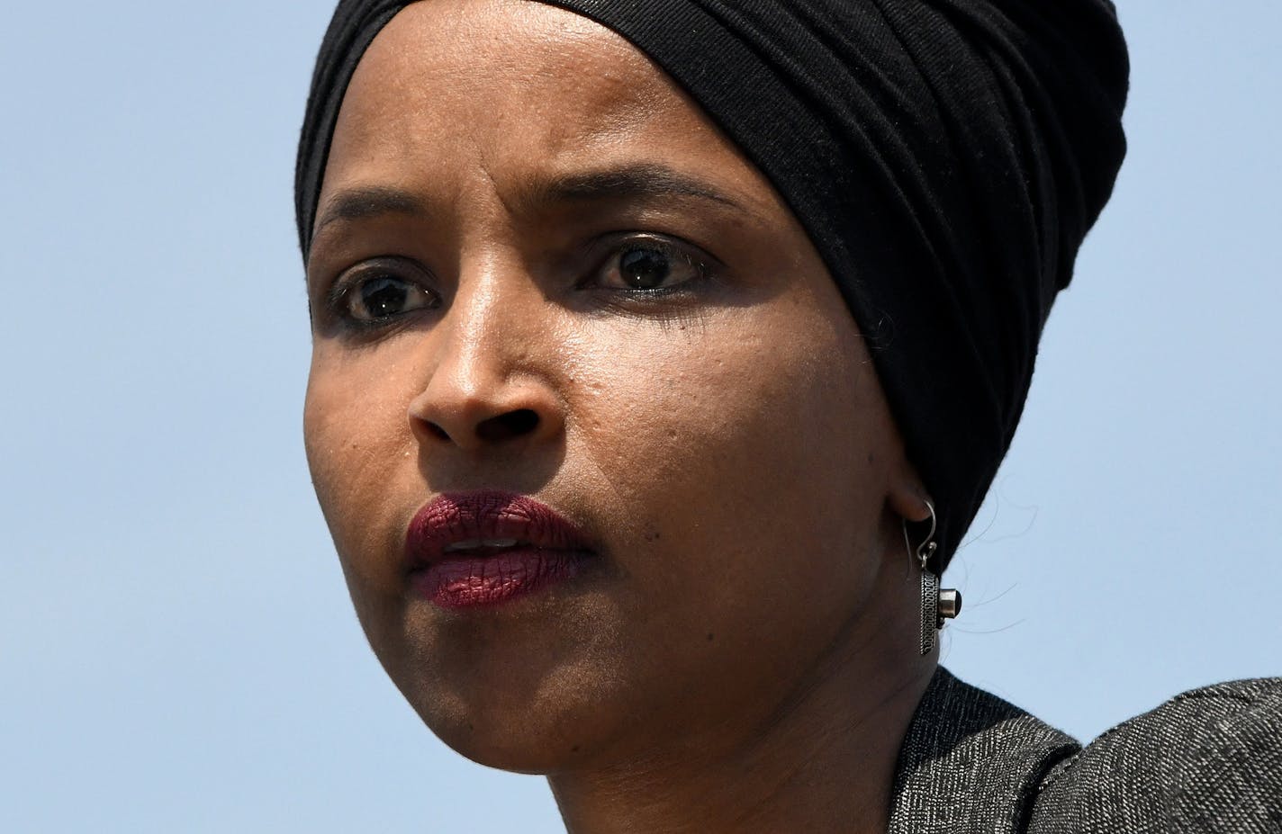 Rep. Ilhan Omar (D-MN) at an event on April 30, 2019, at the U.S. Capitol in Washington, D.C. (Olivier Douliery/Abaca Press/TNS) ORG XMIT: 1715338