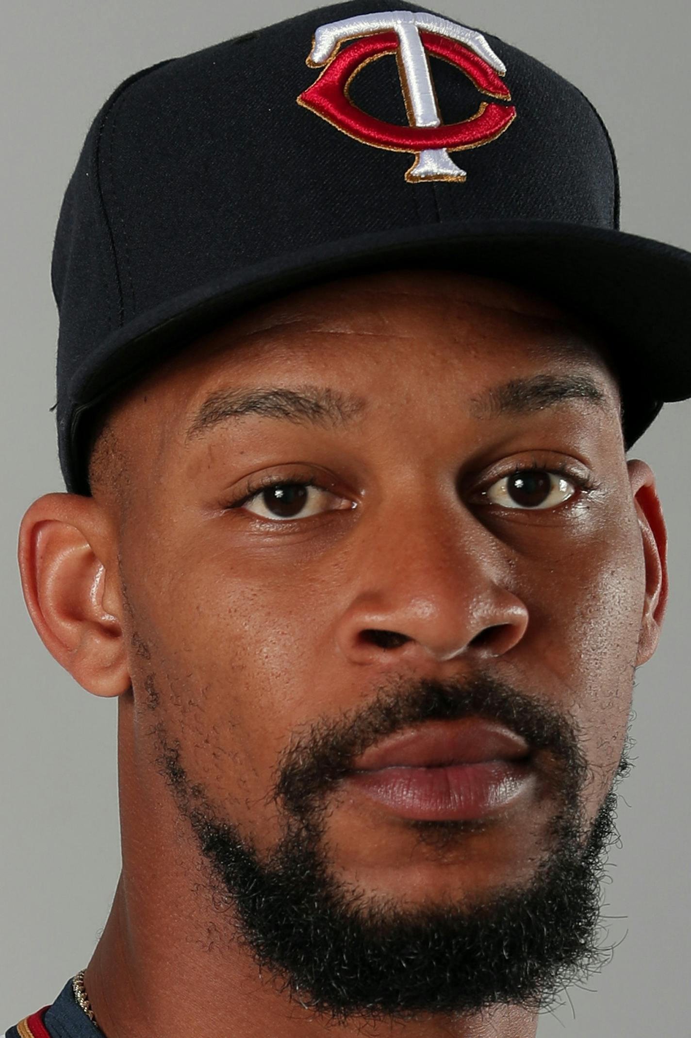 This is a 2019 photo of Byron Buxton of the Minnesota Twins. This image reflects the 2019 active roster as of Feb. 22, 2019, when this image was taken. (AP Photo/Gerald Herbert) ORG XMIT: standard transref