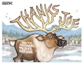 Sack cartoon: Arctic National Wildlife Refuge says "thanks"