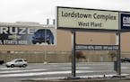 In this Nov. 27, 2018 photo, a sign is displayed at General Motors Lordstown West plant in Lordstown, Ohio. It was working-class voters who bucked the