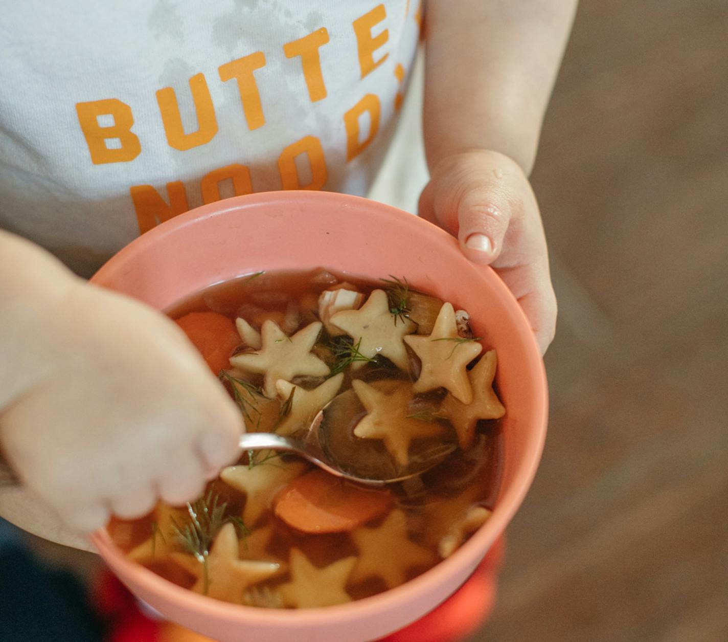 Chicken noodle soup is a staple in Molly Yeh's kitchen. Provided