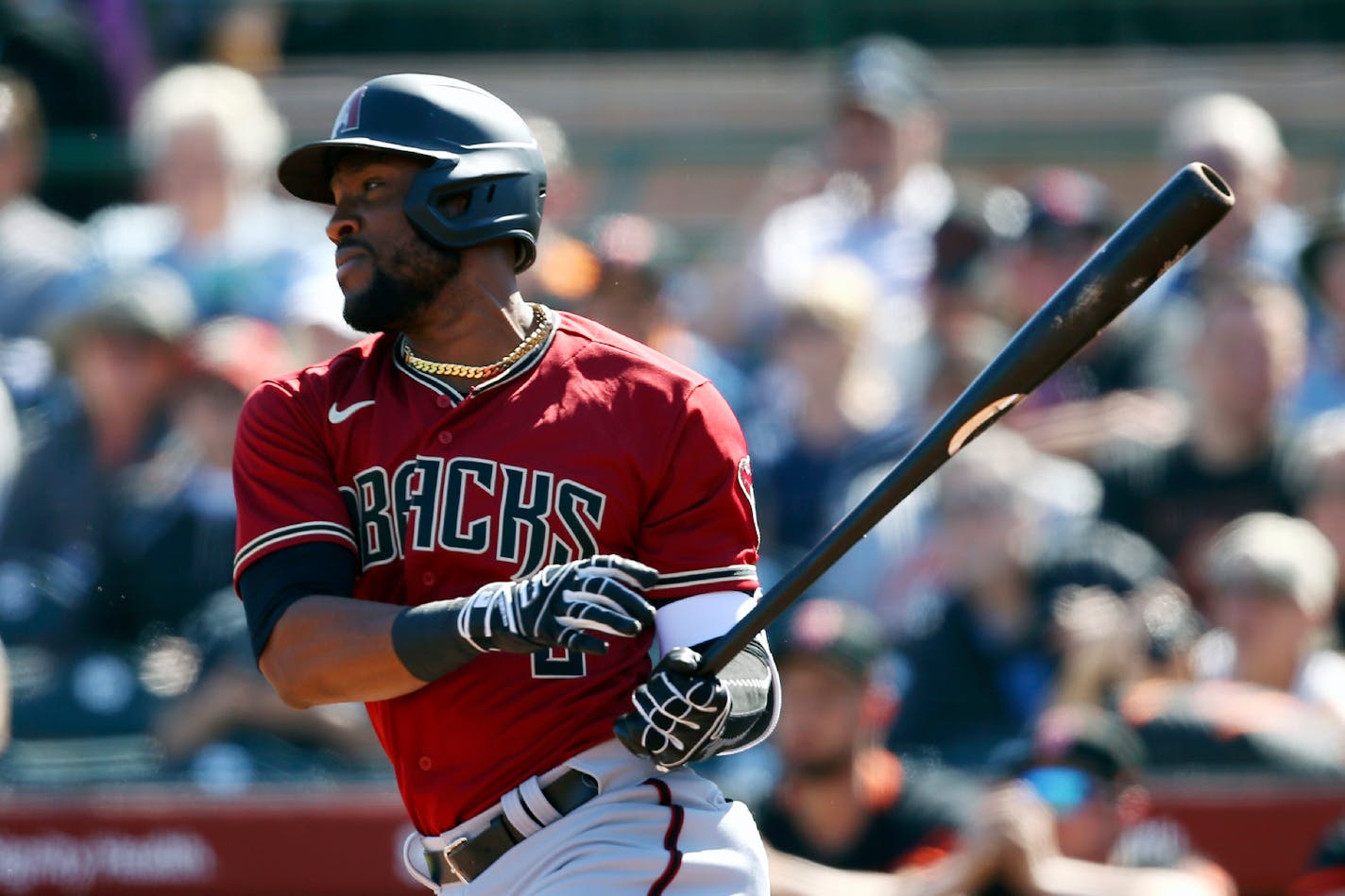 Diamondbacks outfielder Starling Marte announced on social media Monday night that his wife, Noelia, has died of a heart attack.