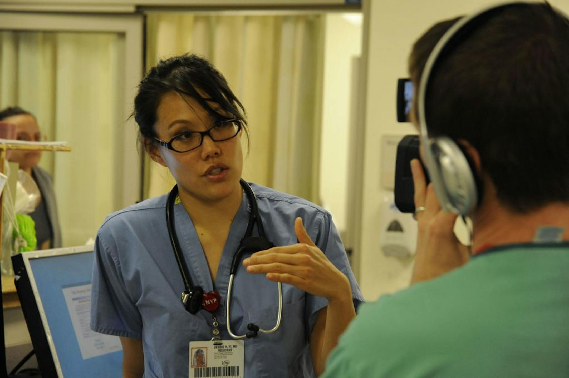Dr. Debbie Yi on camera in "NY Med."
