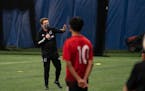 Noel Quinn, director of youth development for Minnesota United's Youth Development Program, worked recently with prospects at the club's training faci