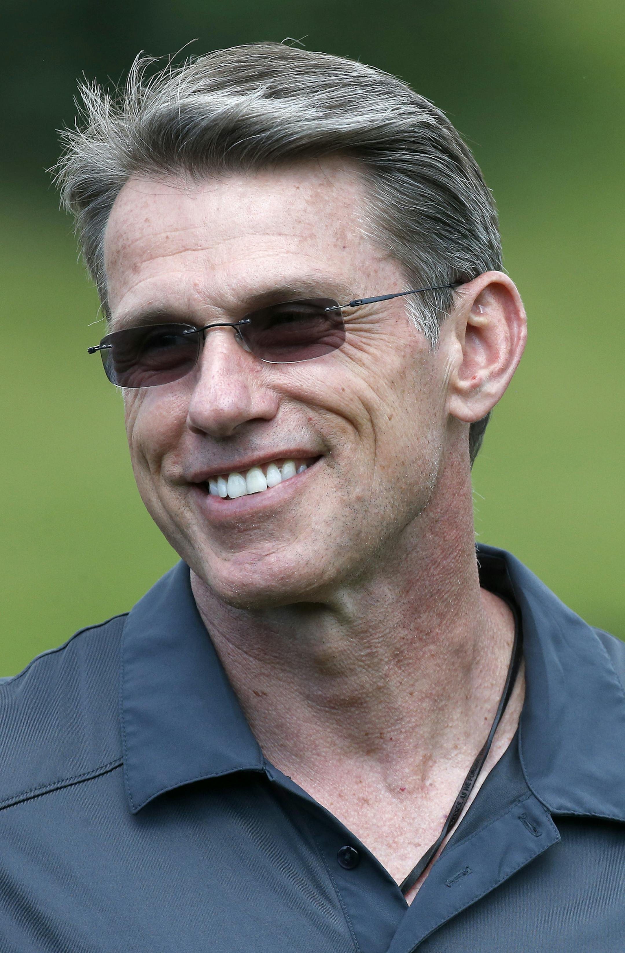 Minnesota Vikings General Manager Rick Spielman during the second day of Minicamp at Winter Park. ] CARLOS GONZALEZ cgonzalez@startribune.com - June 17, 2015, Eden Prairie, MN, Winter Park, NFL, Minnesota Vikings Minicamp ORG XMIT: MIN1506171429540930