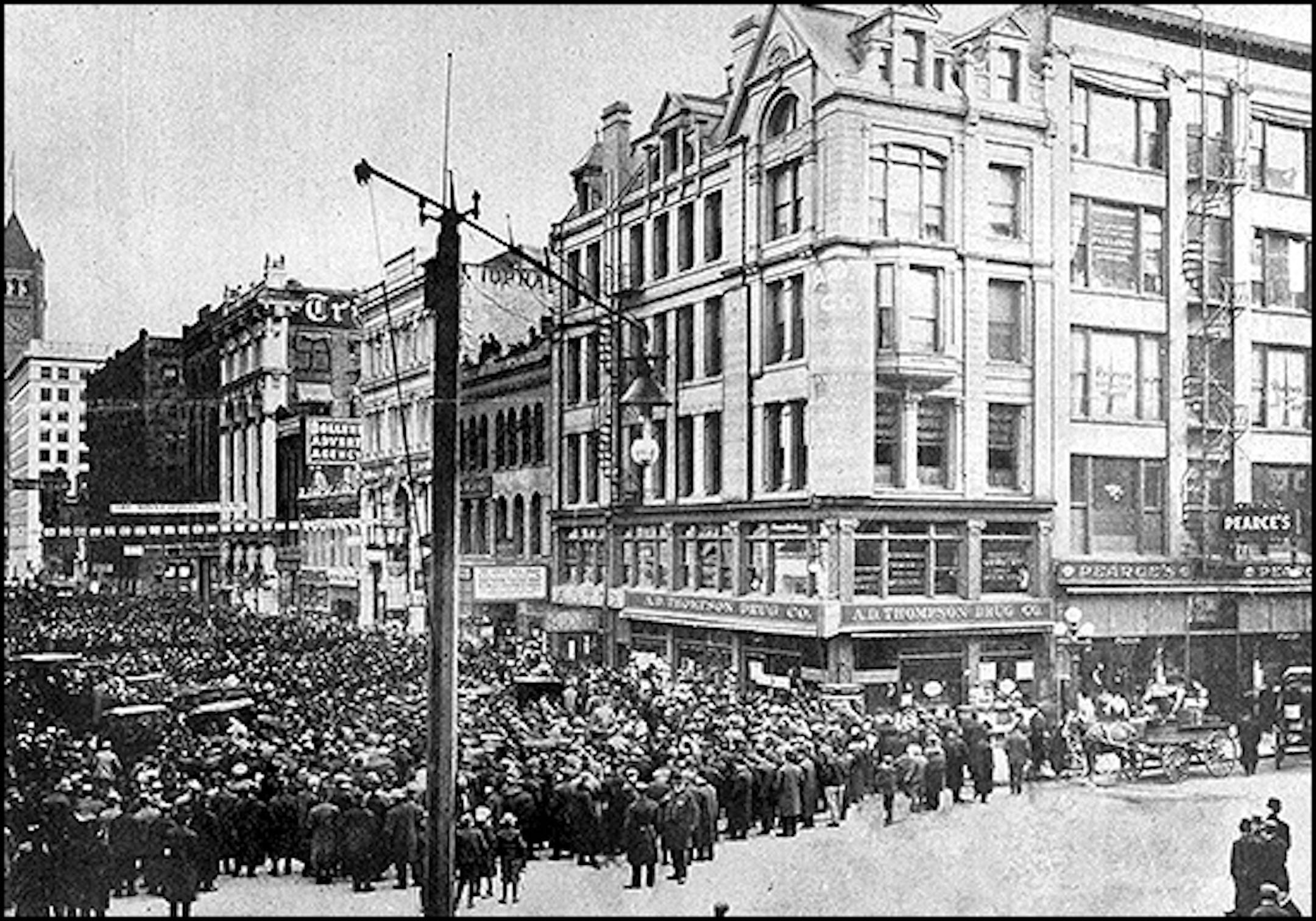 Newspaper Row at Nicollet and Fourth
