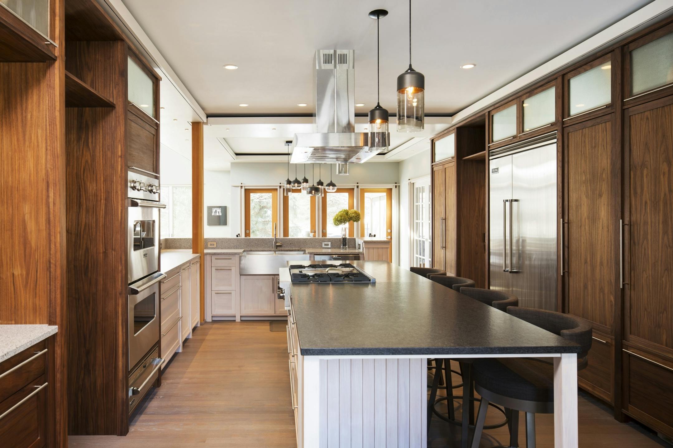 AIA home of the Month: A couple with a blended family reinvent a 1990s Hastings rambler featuring cool contrasting white and black elements; by SALA Architects. Credit Troy Thies