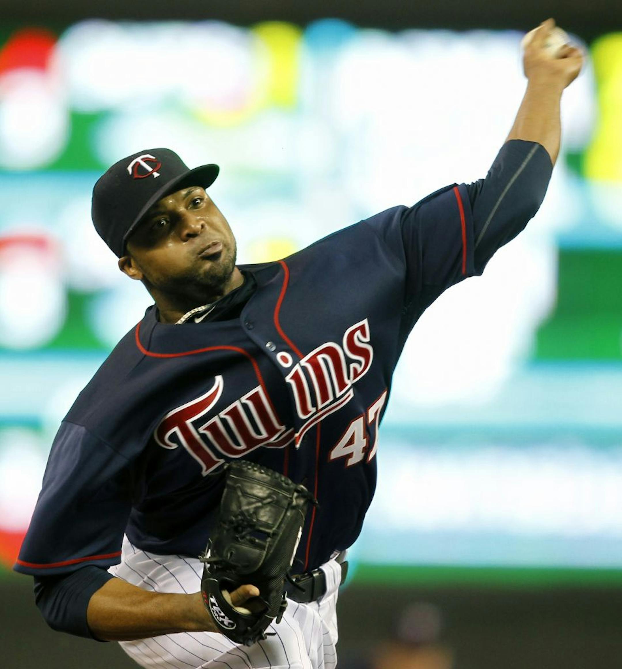 At Target Field in a game between the Twins and the Tigers, Francisco Liriano lasted three innings and left the game.