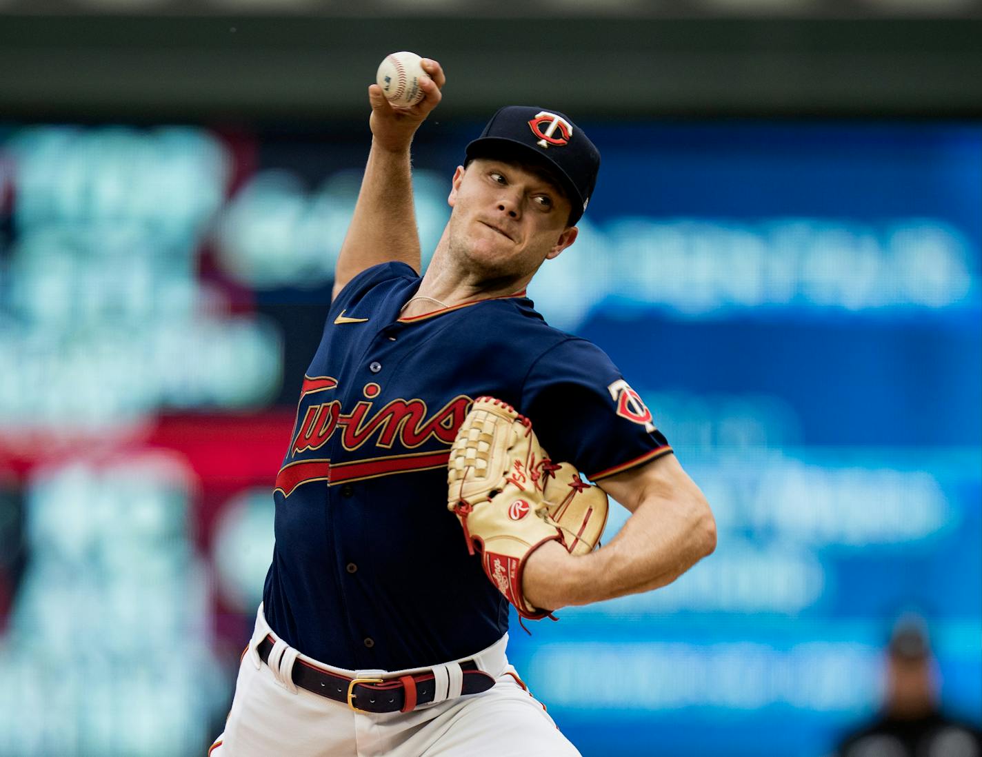 Sonny Gray(54) of the Minnesota Twins gets the start in Minneapolis, Minn., on Tuesday, May 24, 2022. Minnesota Twins vs. Detroit Tigers play at Target Field. ] RICHARD TSONG-TAATARII • richard.tsong-taatarii@startribune.com