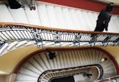 Visitors roamed the stairways at the State Capitol in St. Paul. The Minnesota Legislature is supposed to adjourn on May 18, but negotiations over Hous