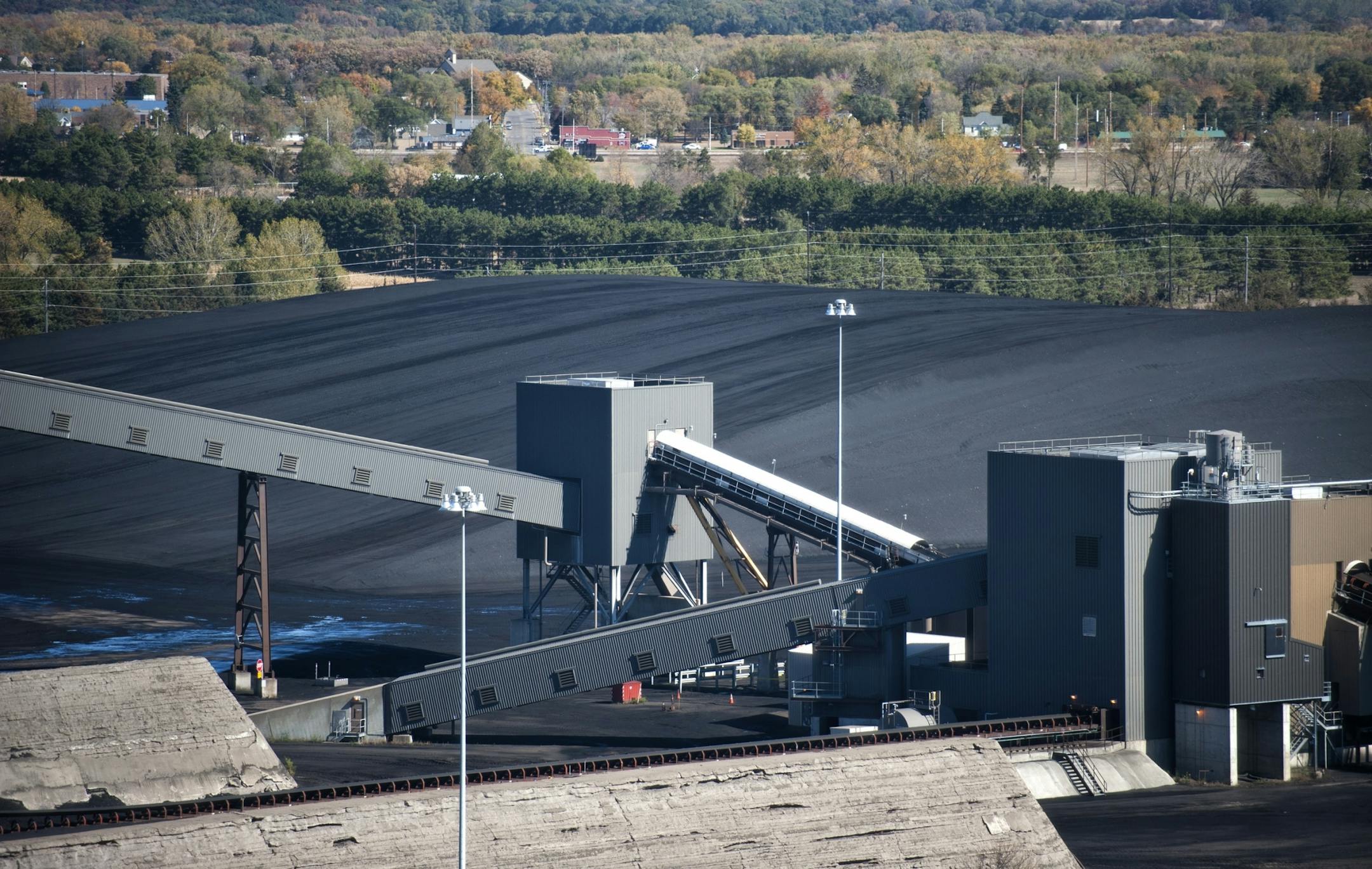 Stockpiled coal at Sherco. Excel Energy had an open house at the Sherburne County Generating Plant (Sherco) in Becker, Minnesota, Tuesday, October 2, 2012 Last November Unit 3 of the coal-fired plant had a catastrophic failure taking the plant offline.
