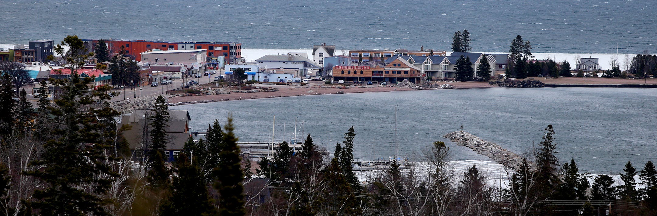 Signs of Spring were evident with the melting snow and ice, Sunday, April 27, 2014 in Grand Marais, MN. ] (ELIZABETH FLORES/STAR TRIBUNE) ELIZABETH FLORES • eflores@startribune.com