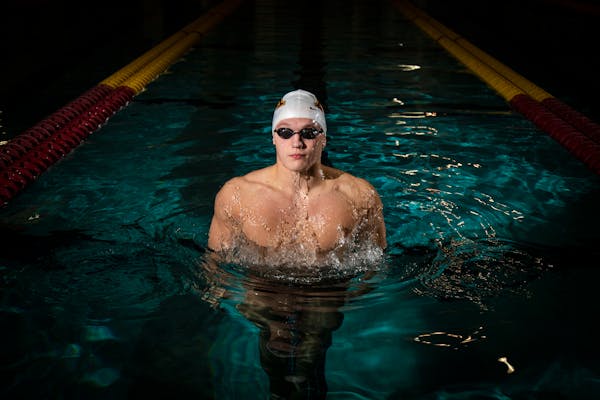 Gophers freshman swimmer Max McHugh poses for a portrait. ] LEILA NAVIDI ¥ leila.navidi@startribune.com