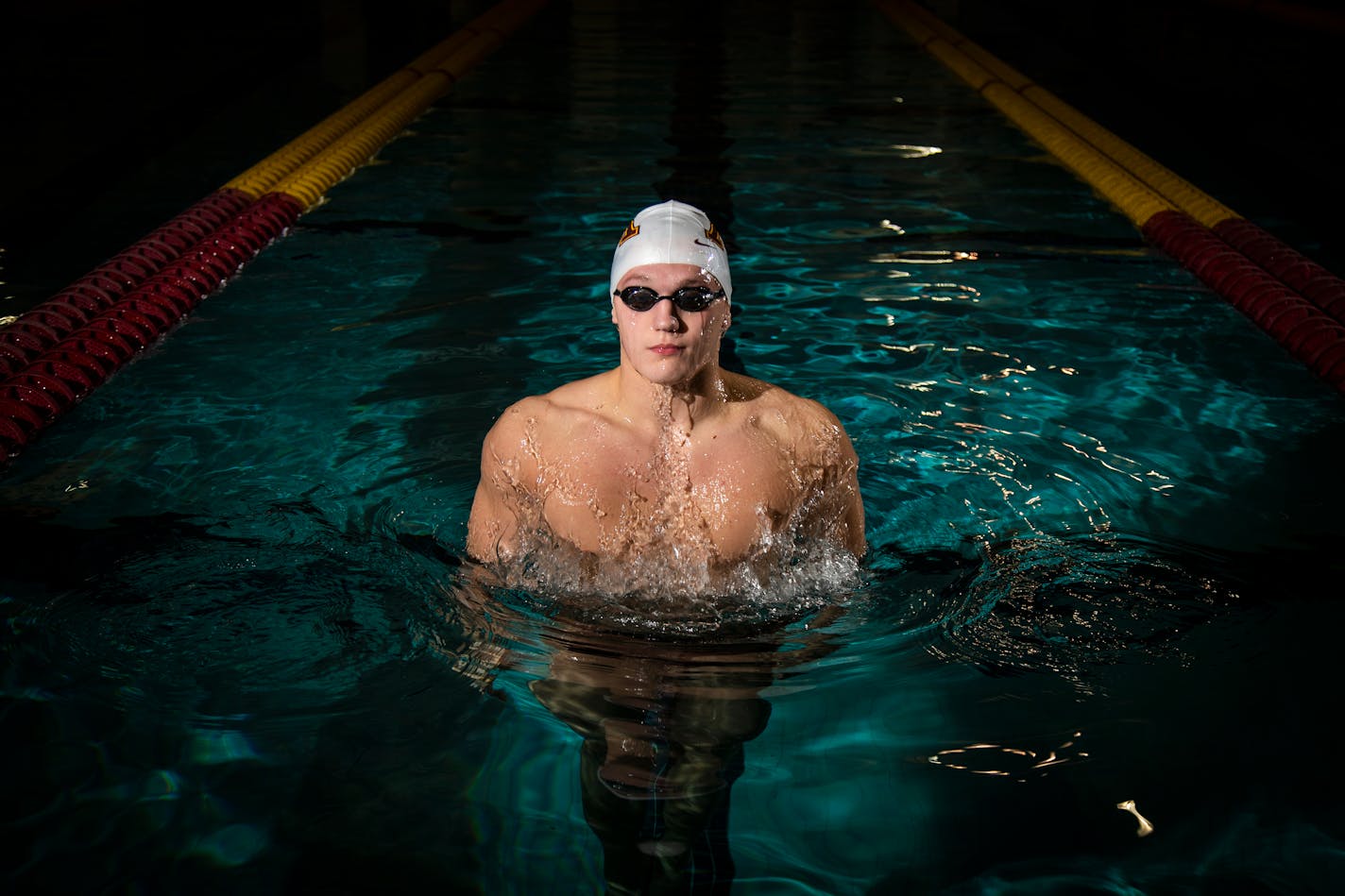 Gophers freshman swimmer Max McHugh poses for a portrait. ] LEILA NAVIDI ¥ leila.navidi@startribune.com