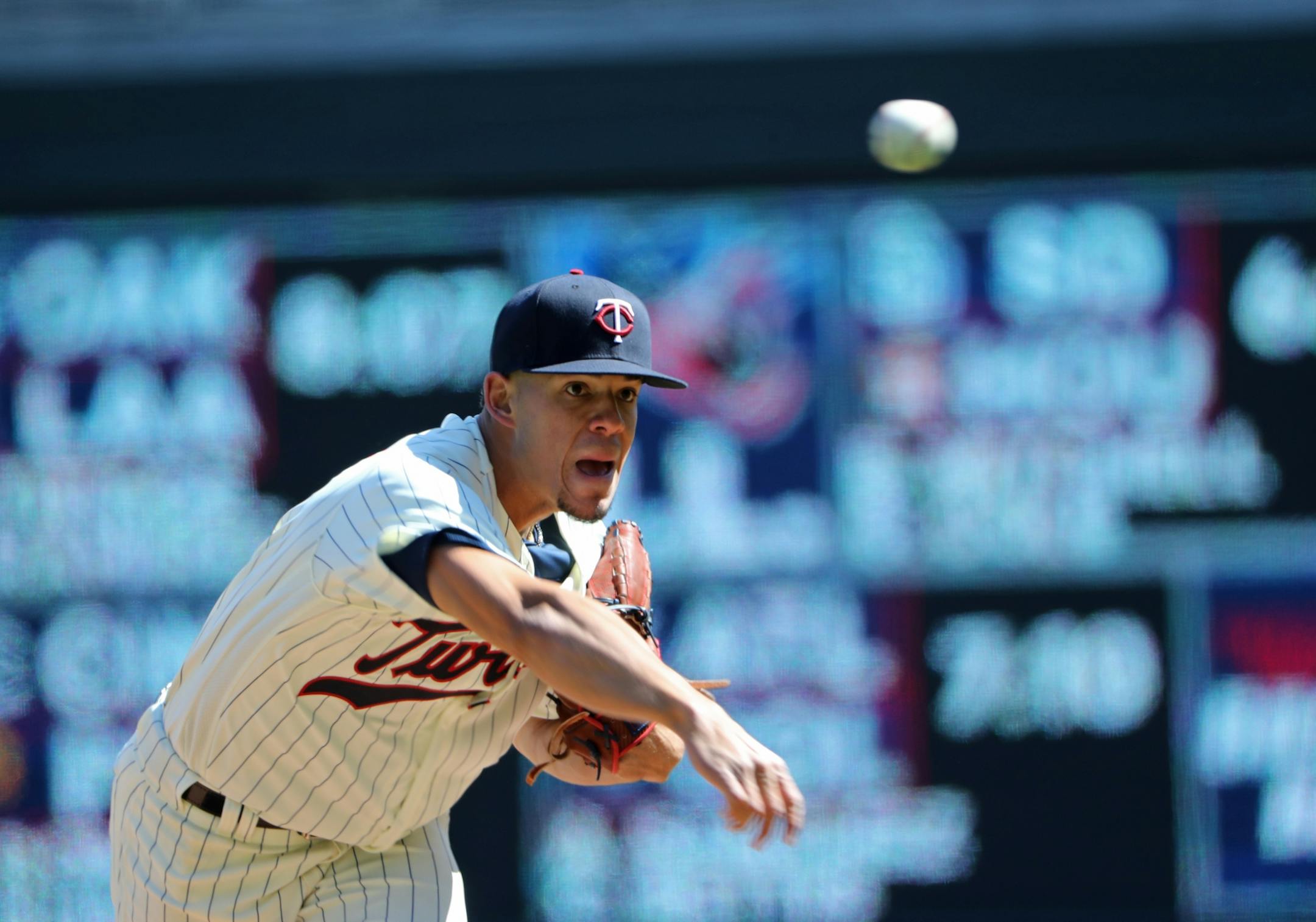 Twins pitcher Jose Berrios pitched 4 2/3 innings against Seattle.