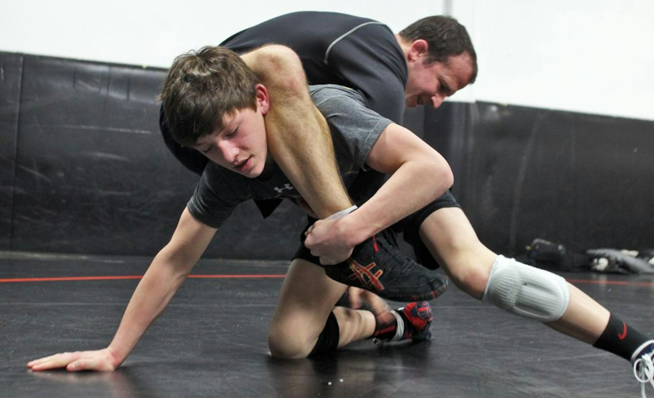 Profile of high school wrestler Mitchell McKee working out at Pinnacle Club Wrestling with co-owner Brandon Paulson.(MARLIN LEVISON/STARTRIBUNE(mlevison@startribune.com