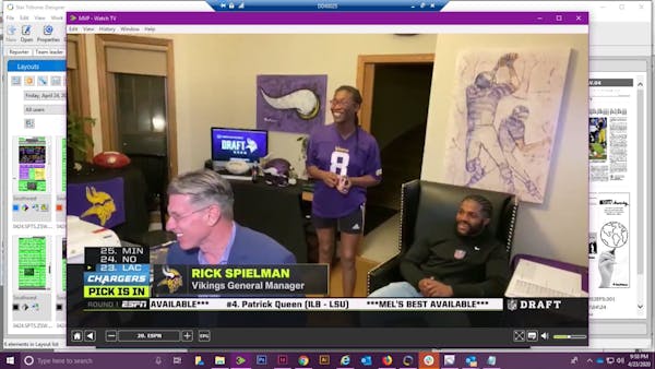 Vikings General Manager Rick Spielman worked the NFL draft from his home.