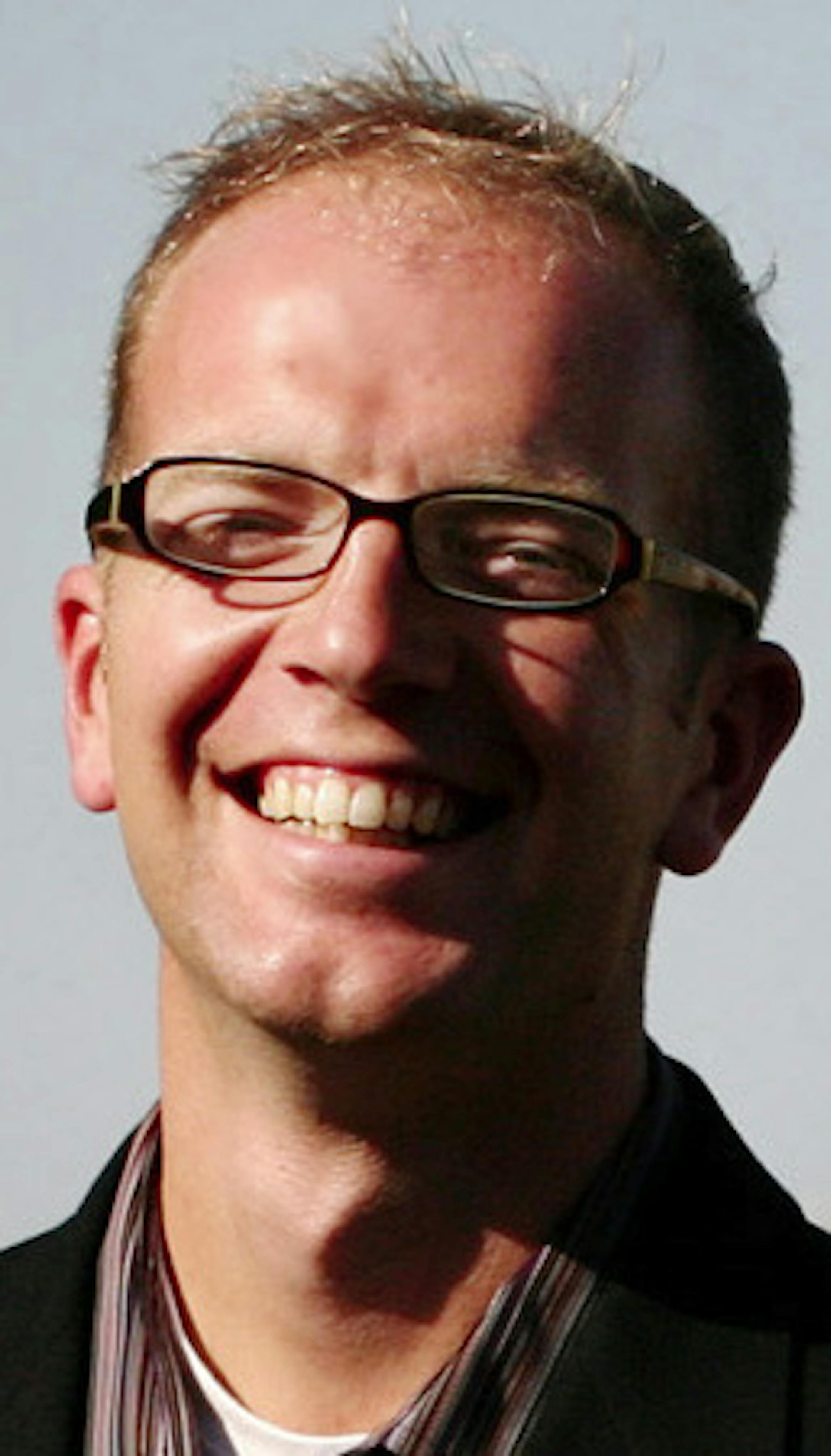 City of Shakopee mayoral candidate Brad Tabke photographed on Lewis Street in downtown Shakopee October 5, 2011. (Courtney Perry/Special to the Star Tribune) ORG XMIT: MIN2012122715294132