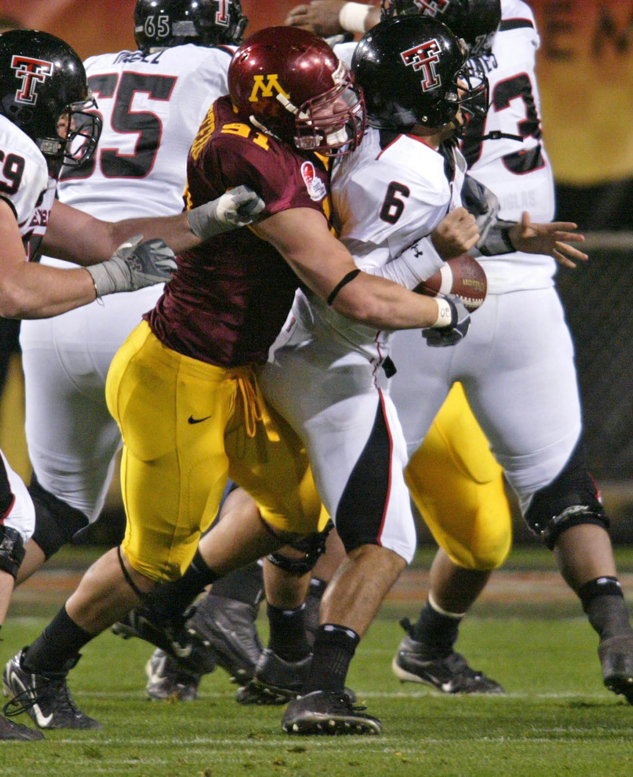 Gophers defensive end Willie VanDeSteeg has become a force in the Big Ten, but he got his start in Glencoe-Silver Lake. "He showed up before his junior season and our eyes popped out over the muscle he had added," former Glencoe-Silver Lake coach Dave Dose said.