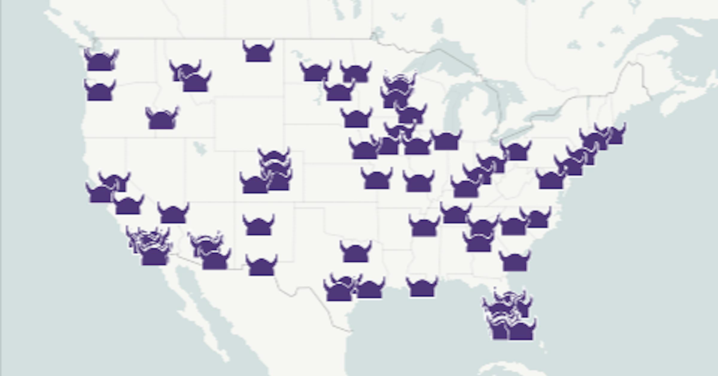 Minnesota Vikings bar finder: Where to watch games across U.S. Minnesota Vikings bar finder: Where to watch games across U.S.