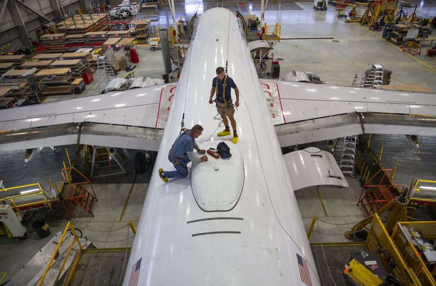 AAR Corp. hangar is shown in September 2017. The company had been performing routine maintenance on commercial jets at the Duluth airport since 2012 before walking away from a recently signed 20-year lease earlier this summer.