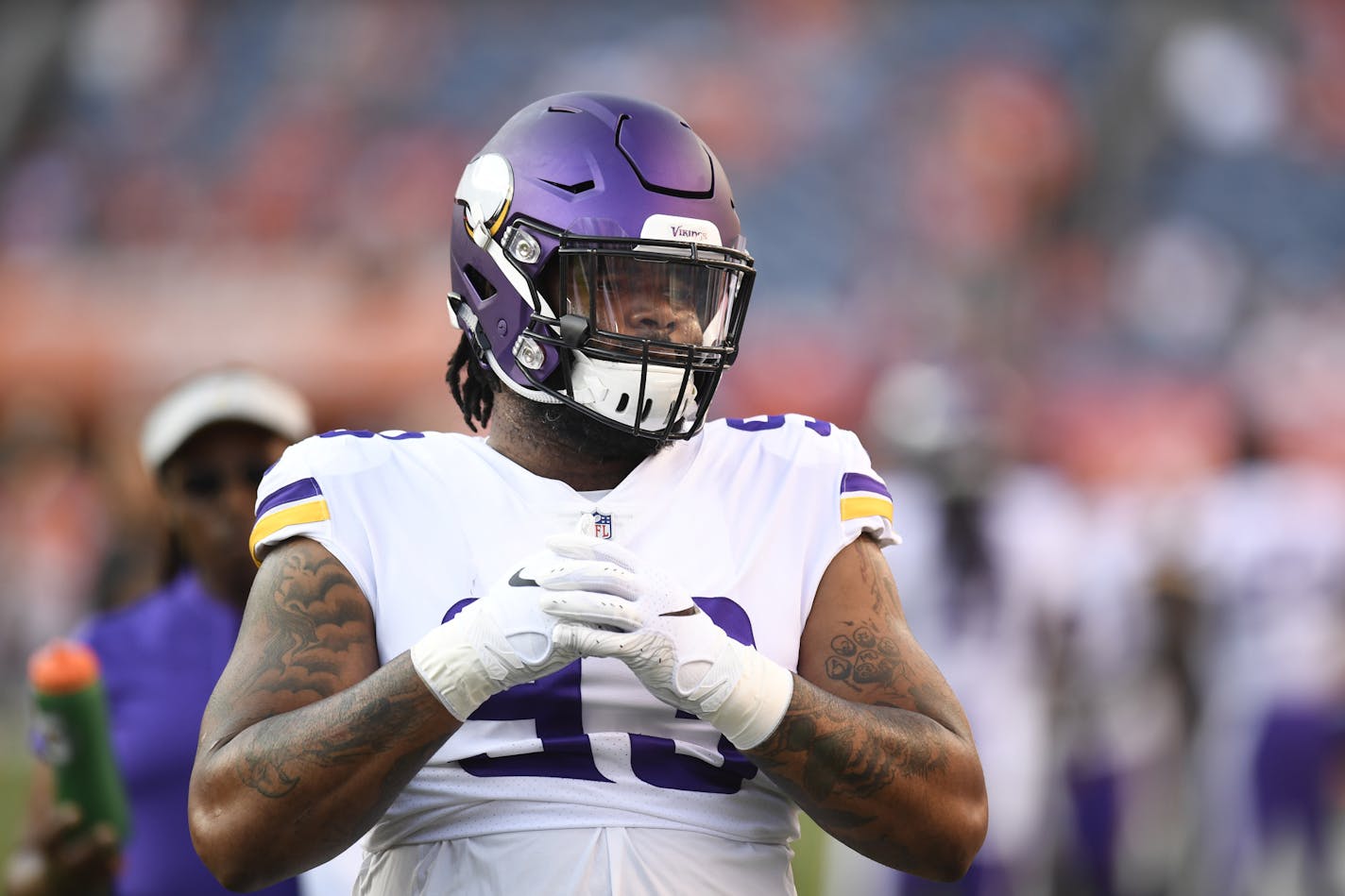 Vikings defensive tackle Sheldon Richardson. "Every phase of my life, I grew from it," Richardson said of his time with the Jets. "I battled through that and I landed in a good situation."