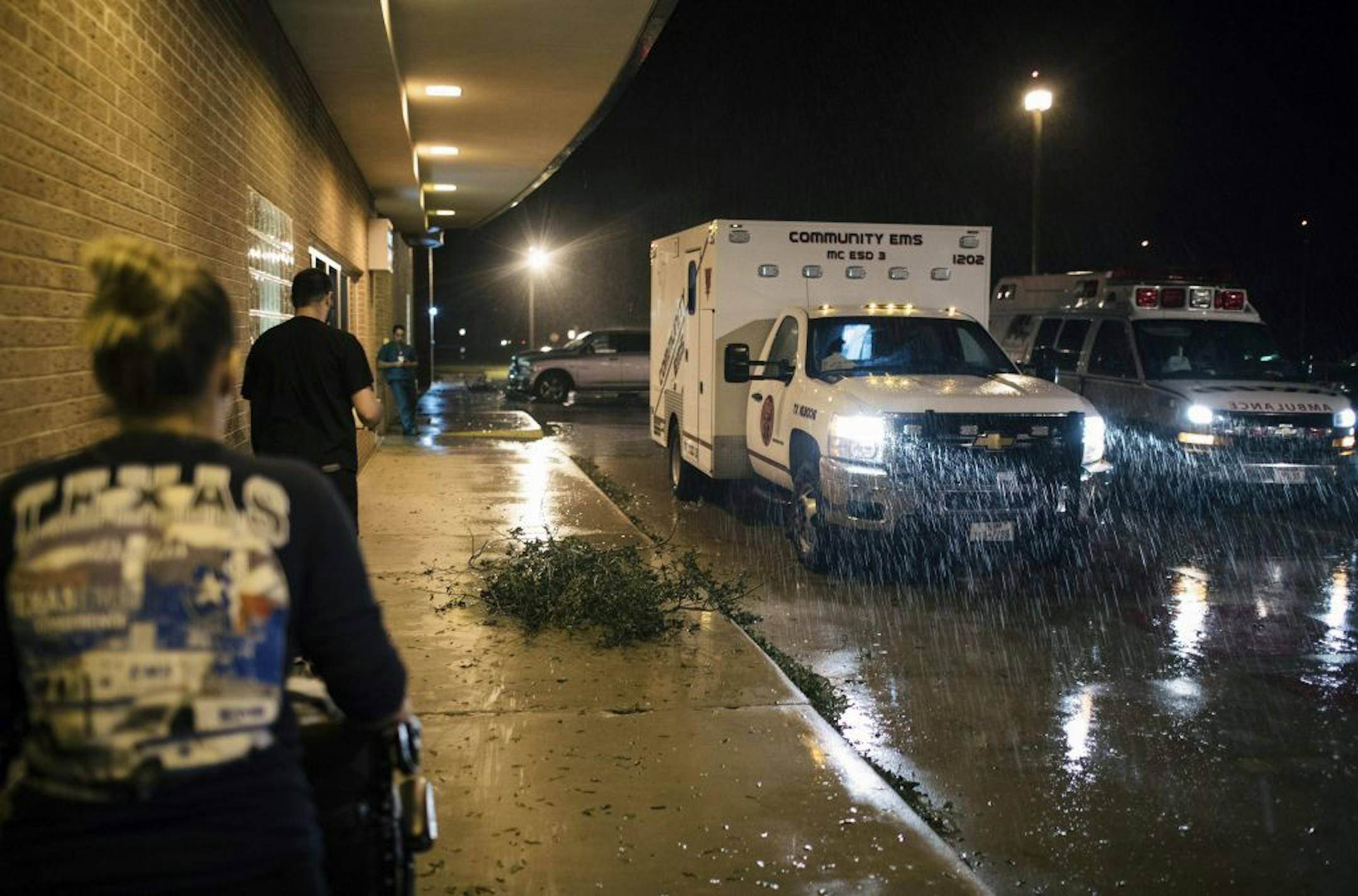 Ambulances arrived at Citizens Medical Center to evacuate patients in Victoria, Texas, Aug. 26, 2017. Houston�s world-renowned health care infrastructure found itself battered by Hurricane Harvey, testing whether officials had done enough to prepare.